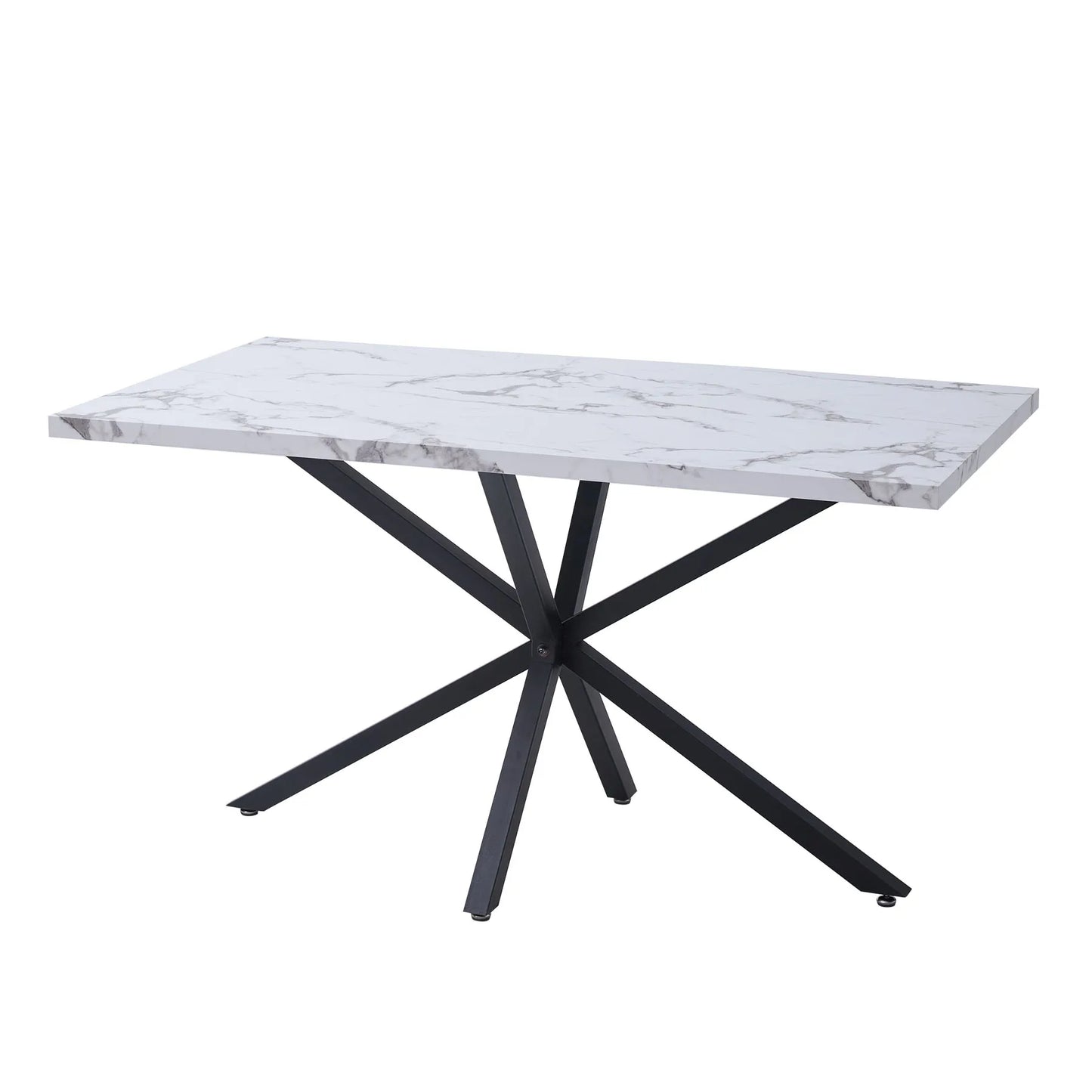 Milan Eettafel – Marmerlook 140 cm | Modern
