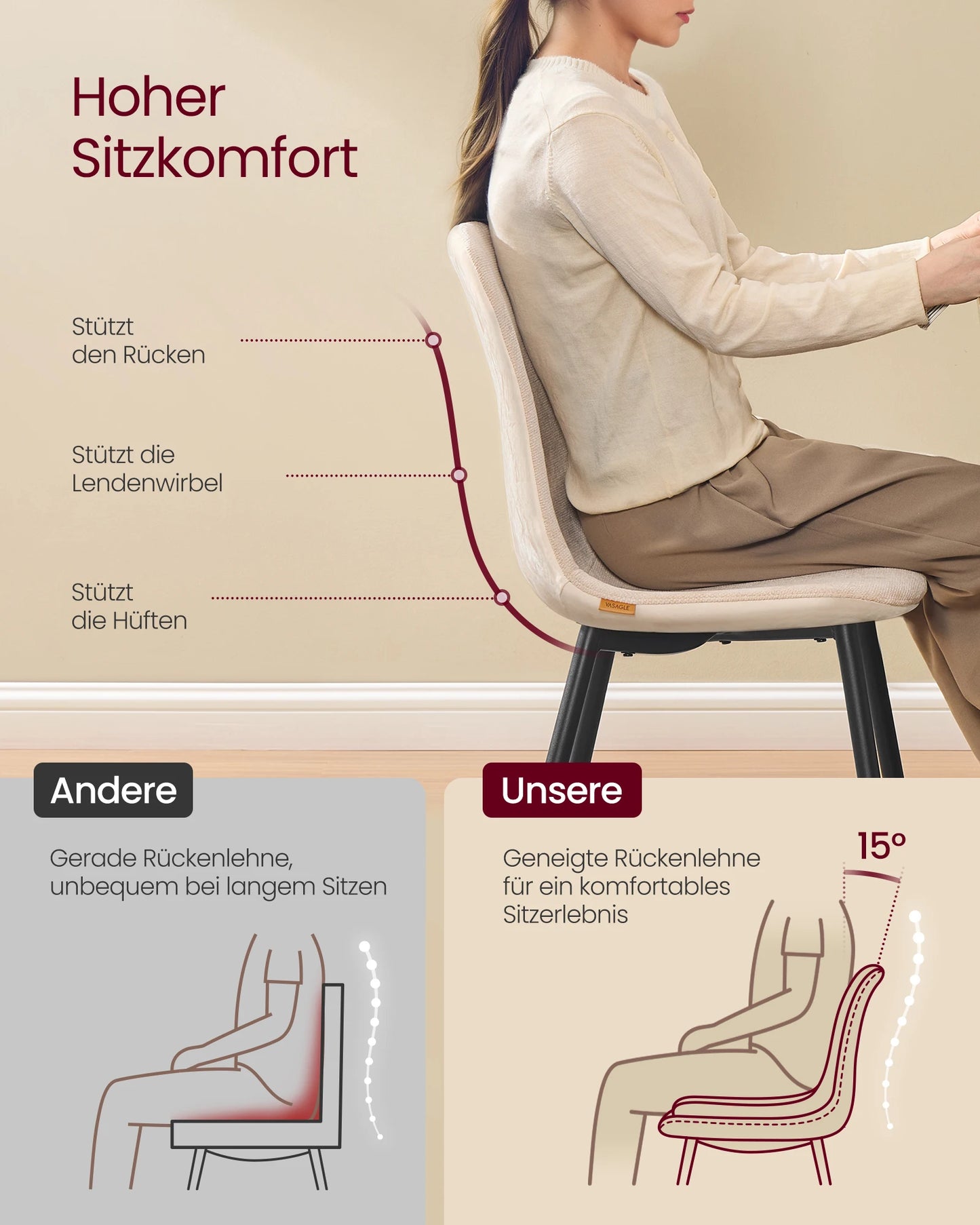 Malaga Stoelen – 4-Delig | Zacht & Modern Design