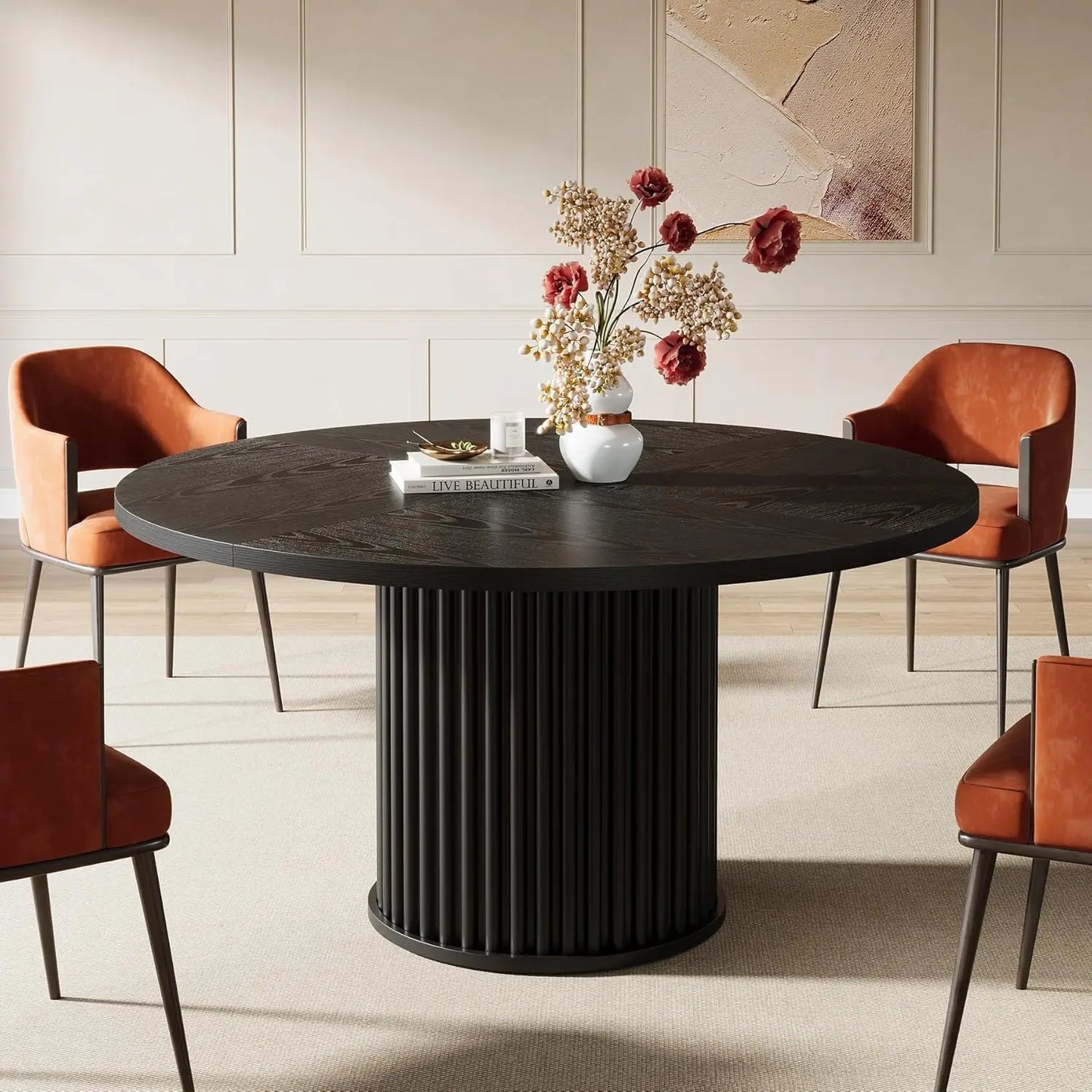 Prague Eettafel – Rond Zwart | Modern Design