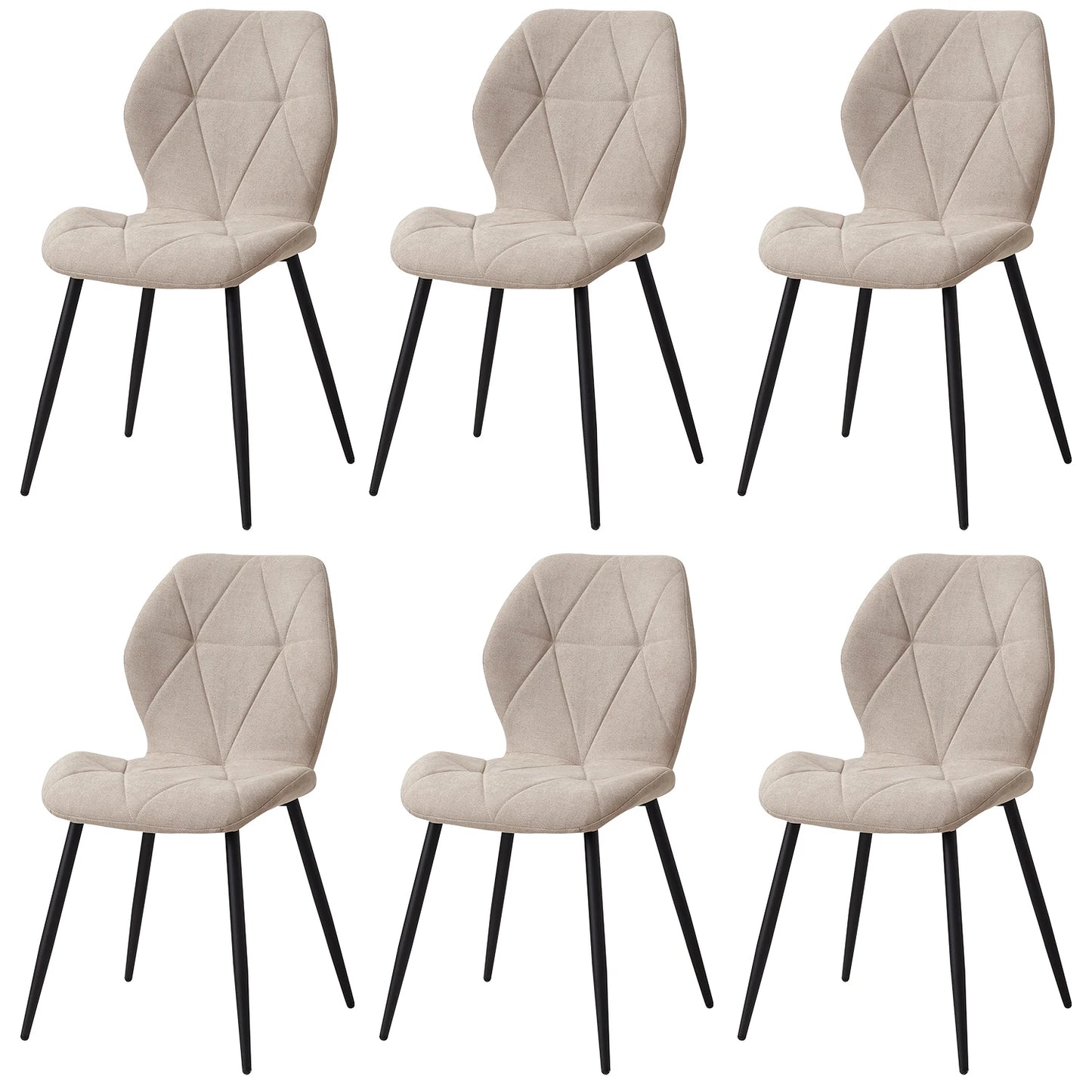 Tallinn Eetkamerstoelen – Linnen | Set van 2/4/6